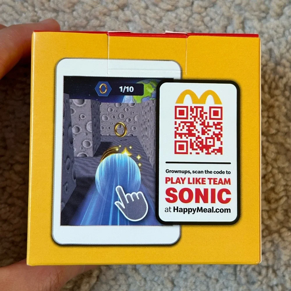 McDonald’s 2024 Happy Meal X Sonic The Hedgehog 3 Toy #3 Sonic Yellow Roller OS